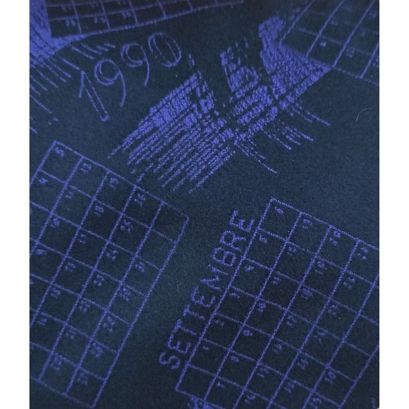 MOSCHINO Black Calendar Silk Tie ITALY 56”/ 3.5”  EC - Picture 4 of 7